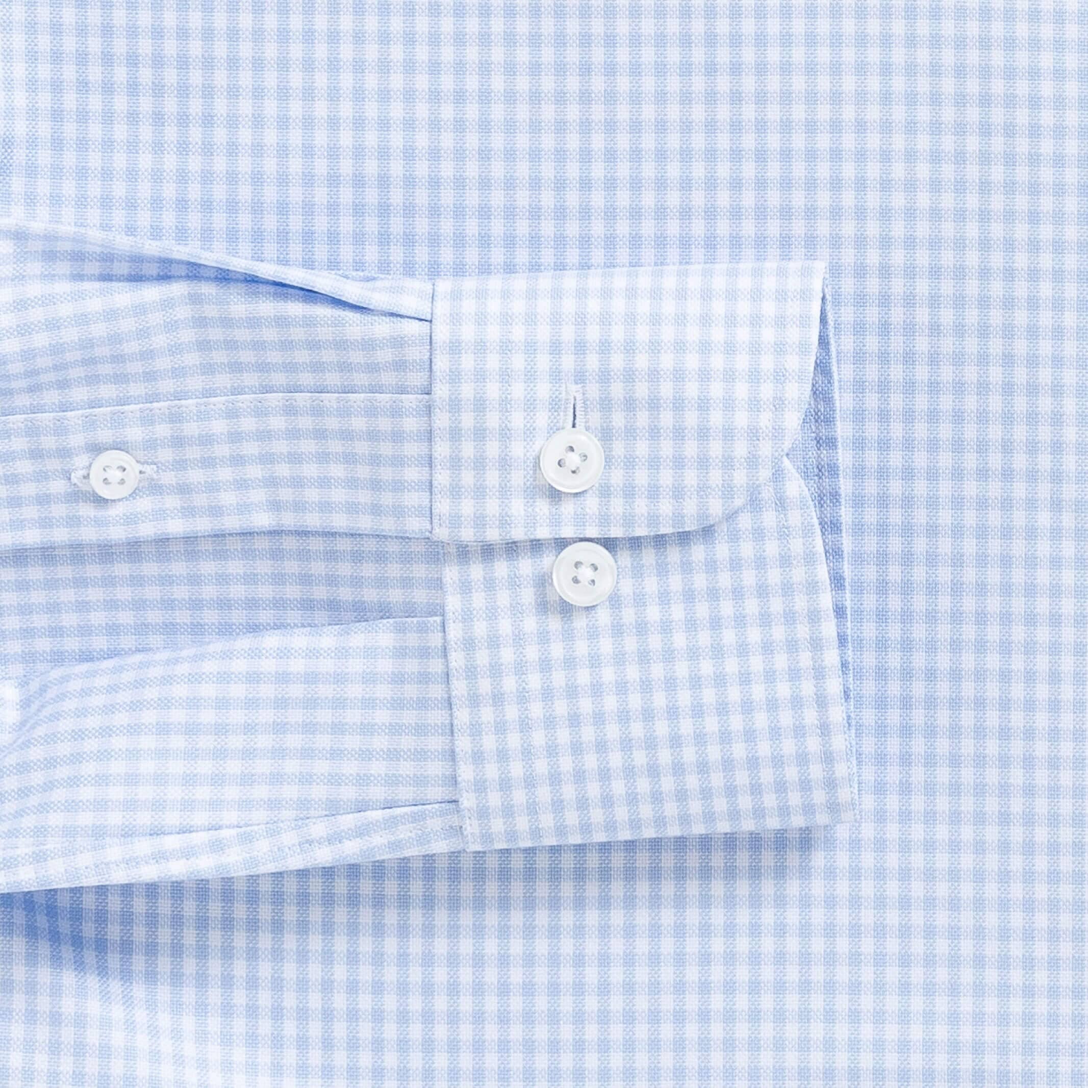 The Light Blue Geller Check Dress Shirt Dress Shirt- Ledbury
