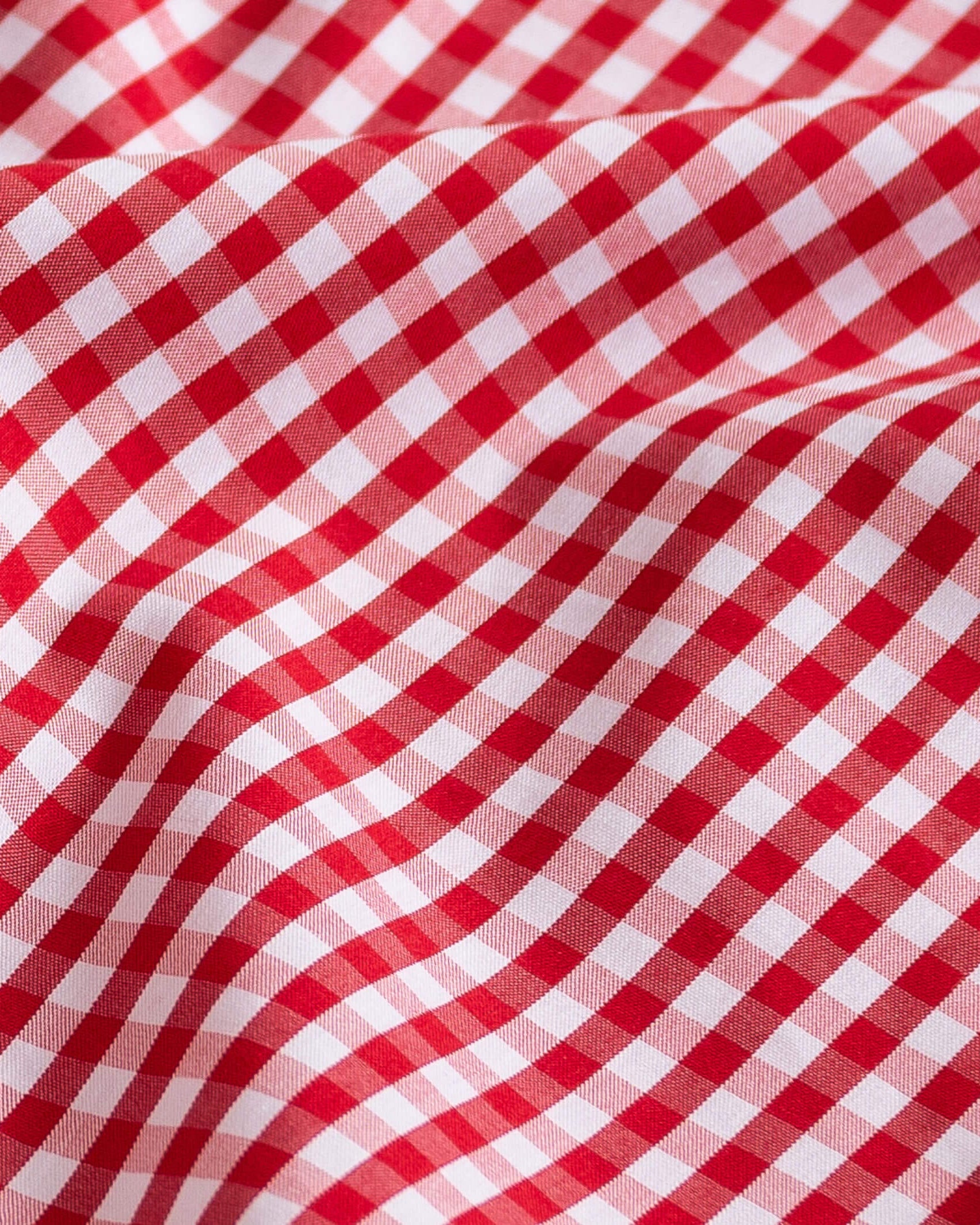 The Red Broughton Stretch Poplin Gingham Dress Shirt Dress Shirt- Ledbury