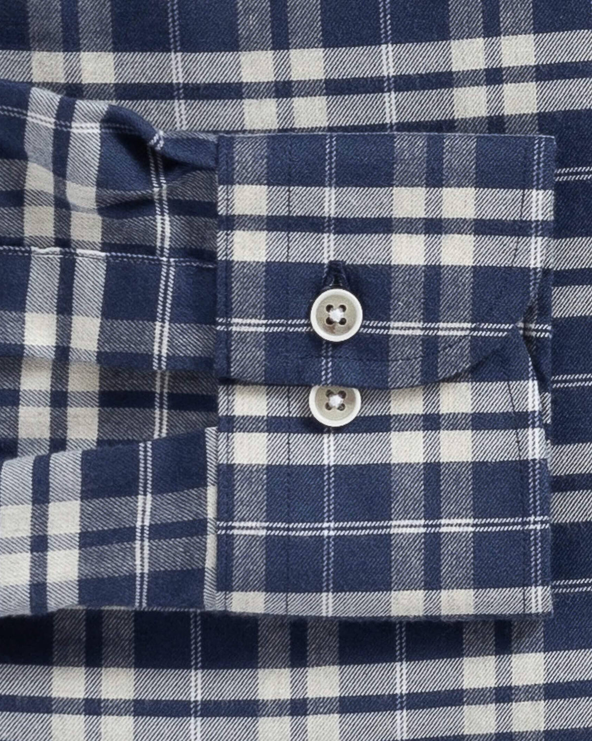 The Navy Hartford Stretch Plaid Casual Shirt Casual Shirt- Ledbury