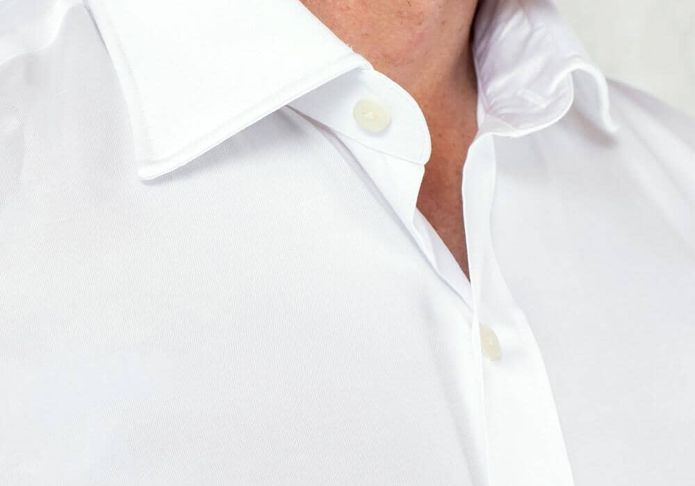 The White Fine Twill Mid-Spread Dress Shirt Dress Shirt- Ledbury