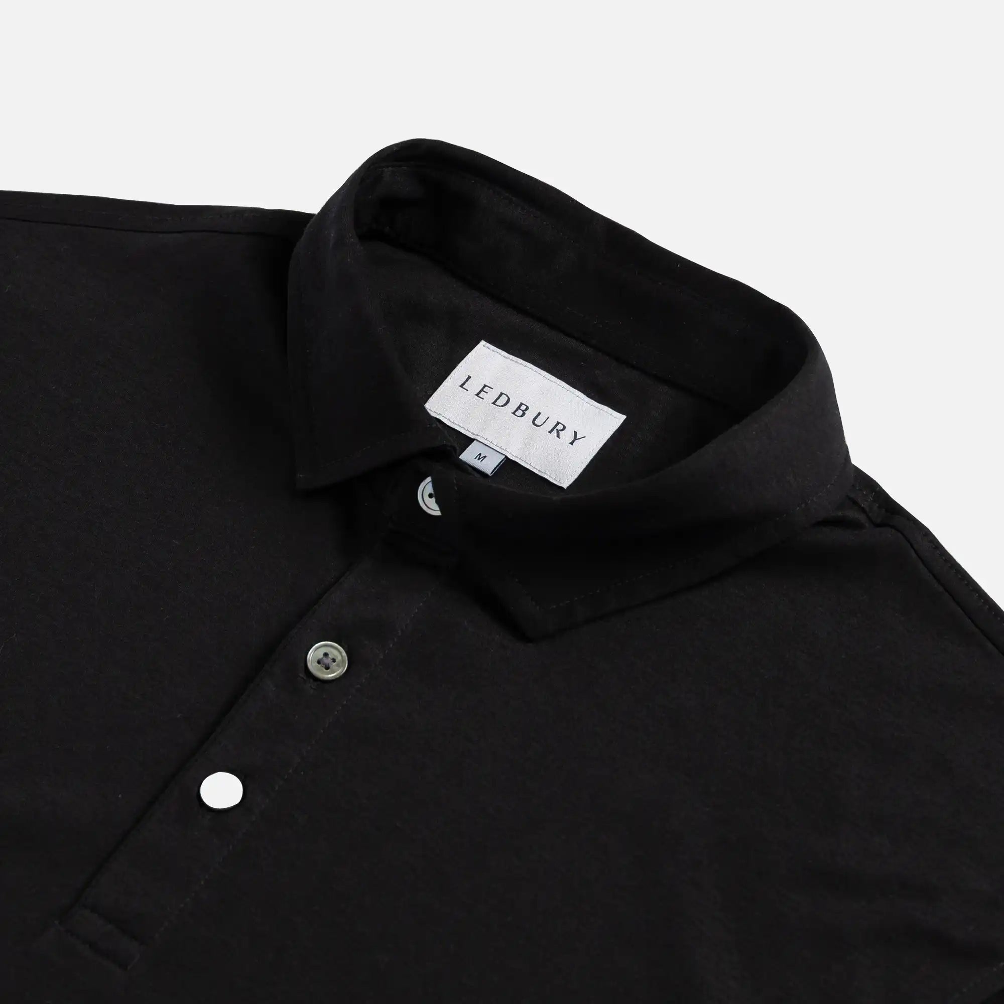 The Black Collins Knit Polo Custom Polo Custom Polo- Ledbury