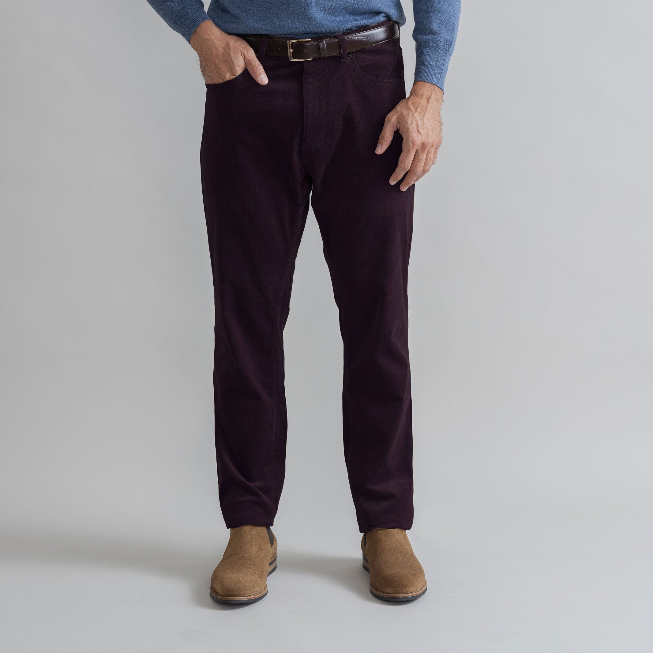 The Oxblood Corduroy Franklin 5 Pocket Custom Pant Custom Pant- Ledbury