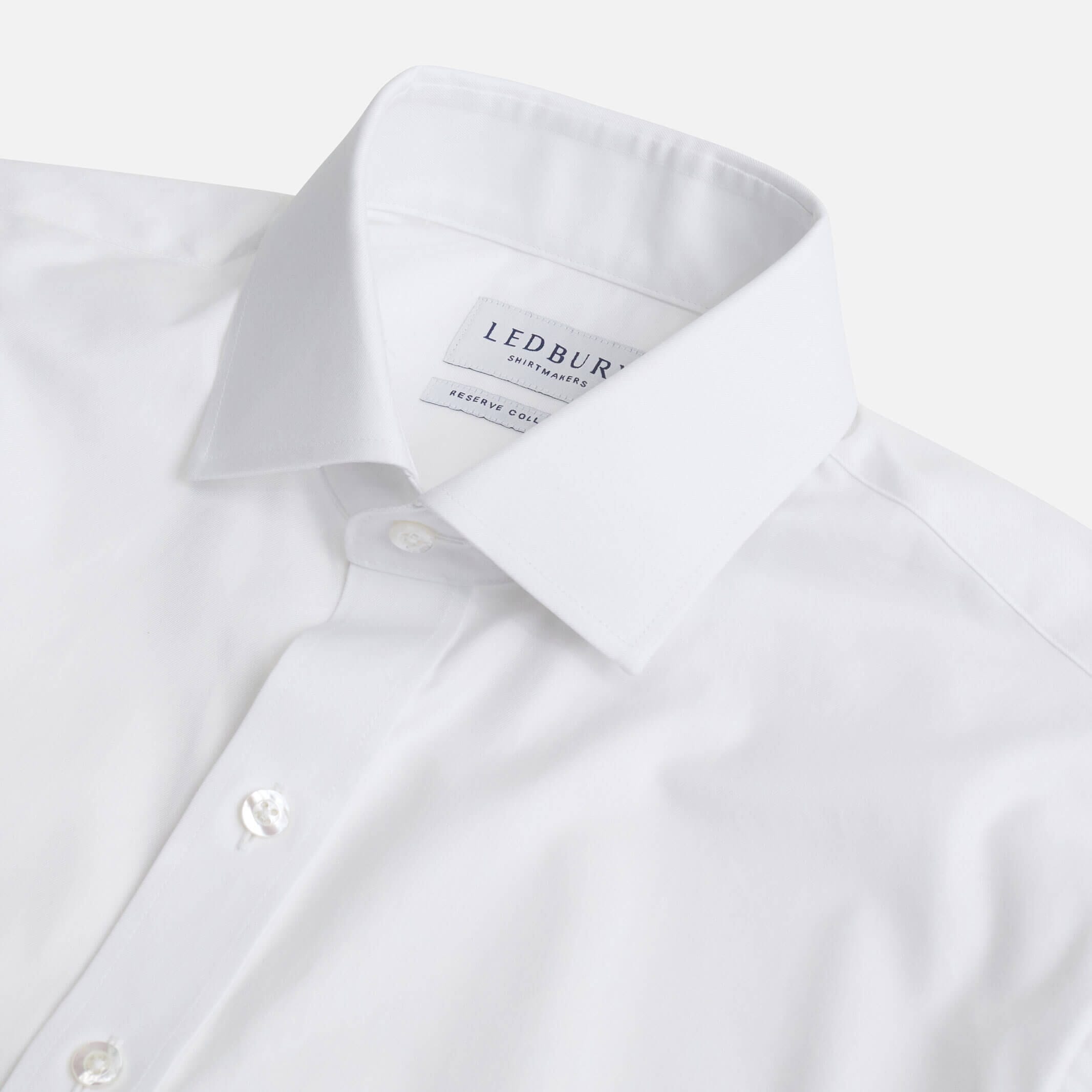 White King Fine Twill dress shirt collar detail - 80s 2-ply European twill fabric