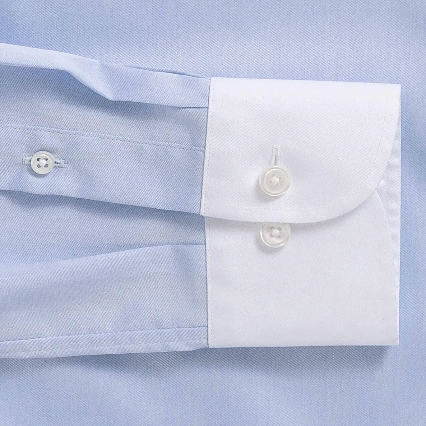 Blue shirt with contrast cuff detail - Winchester collar custom dress shirt