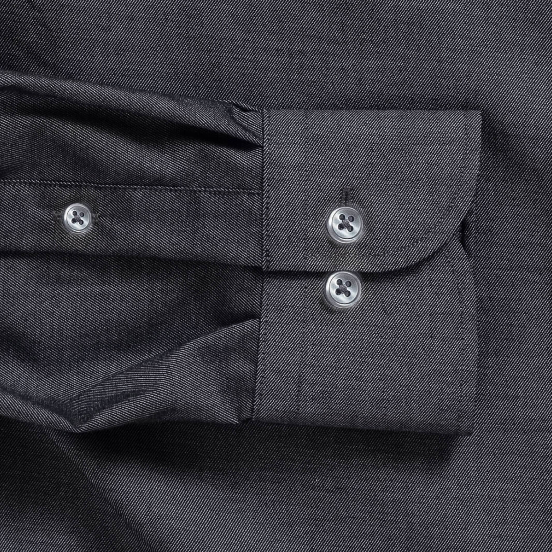 Charcoal shirt sleeve and cuff detail - non-iron custom dress shirt