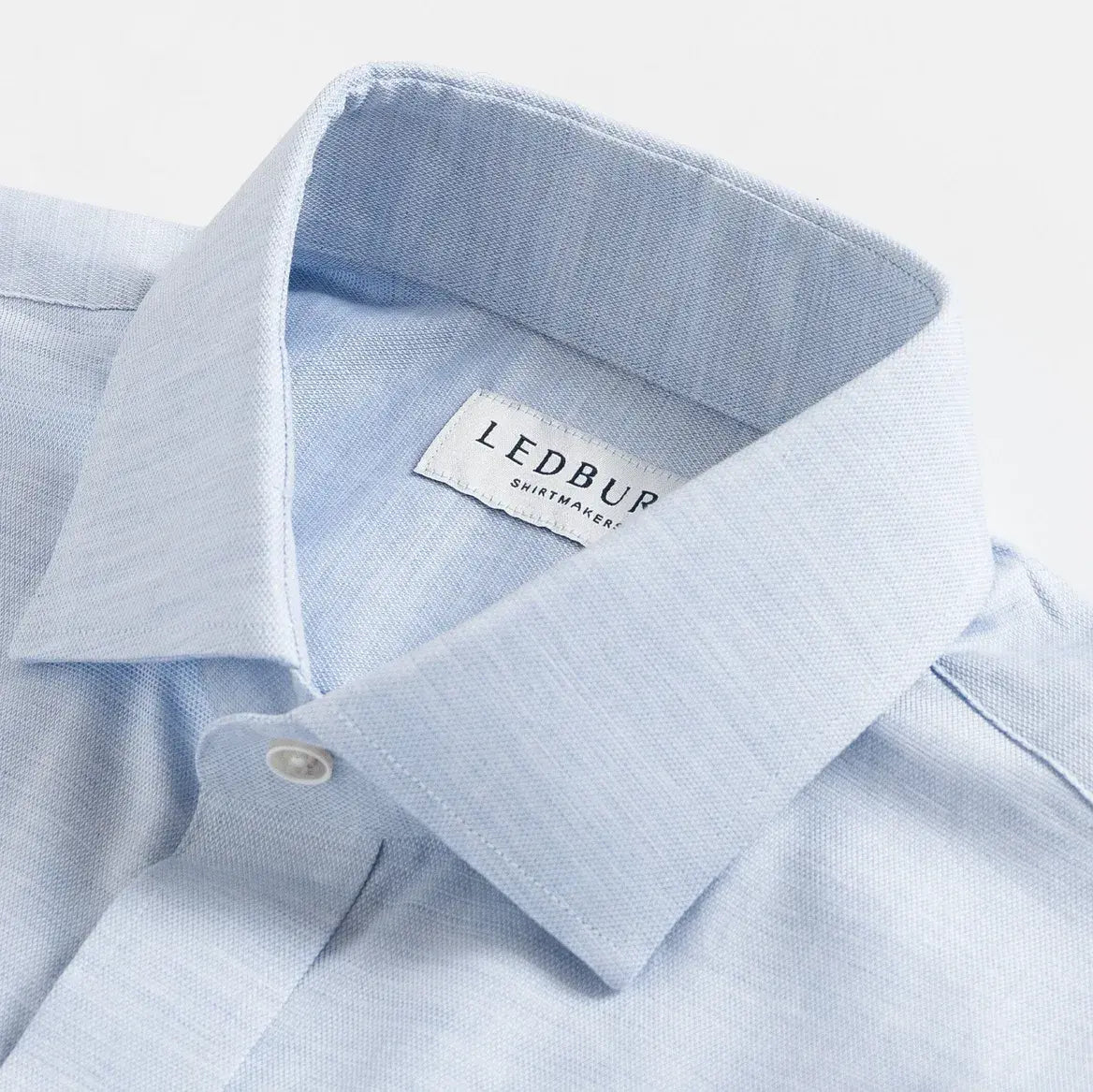 The Light Blue Brompton Mouline Custom Shirt Custom Dress Shirt- Ledbury