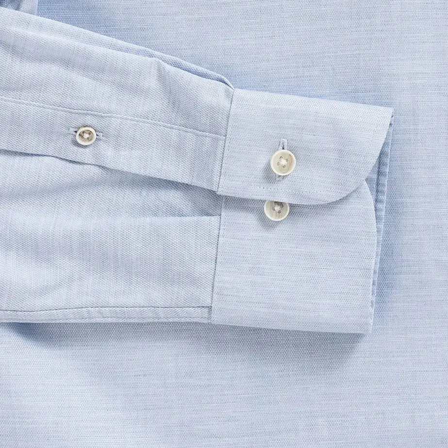 The Light Blue Brompton Mouline Custom Shirt Custom Dress Shirt- Ledbury