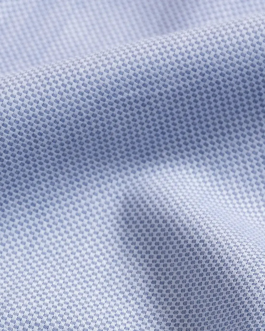Textured dobby weave fabric close-up - light blue custom shirt