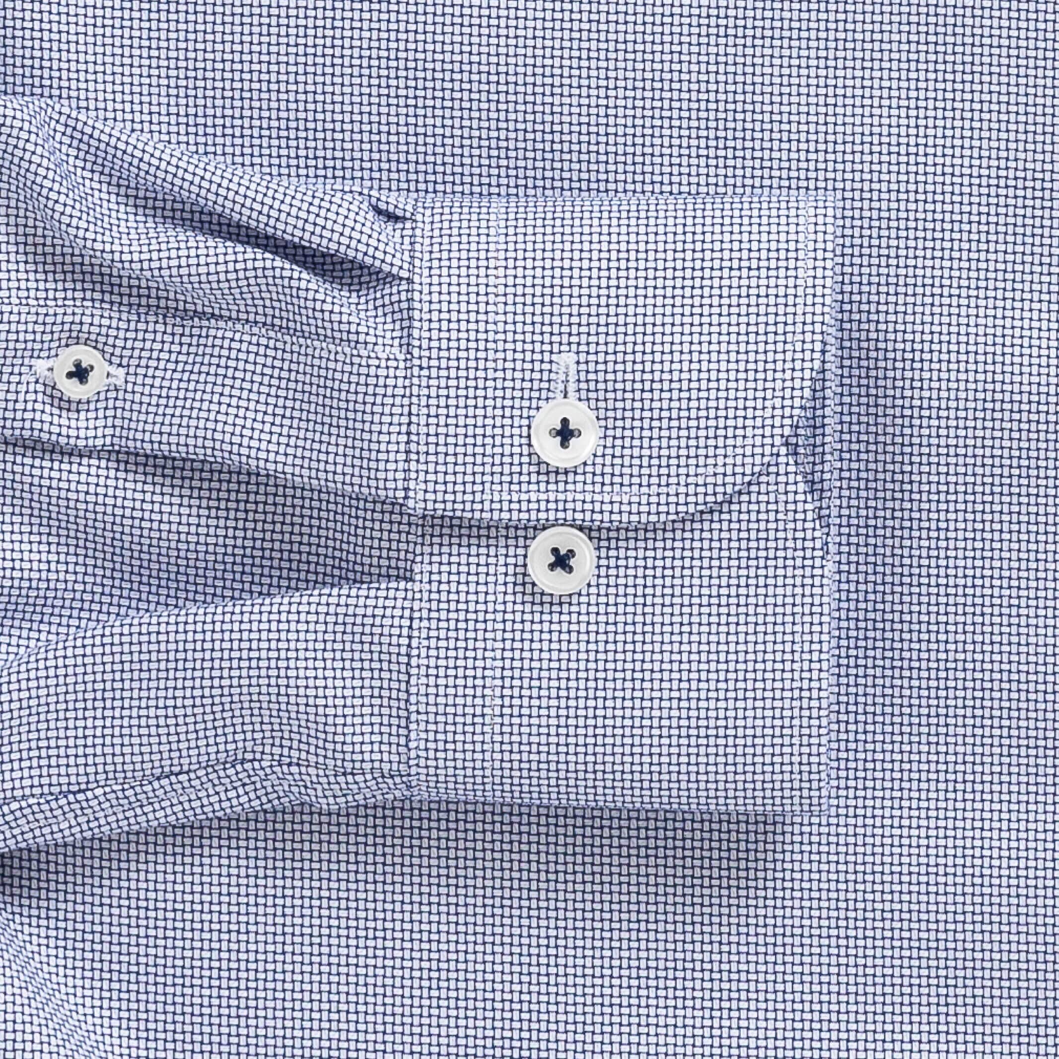 The Blue Alston Non Iron Dobby Custom Shirt Custom Dress Shirt- Ledbury