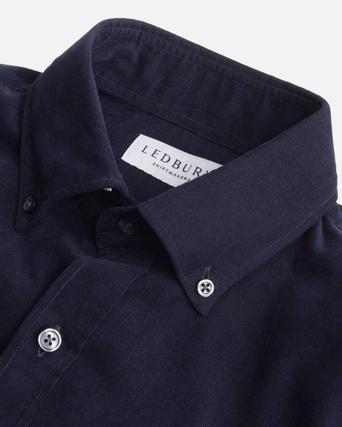 The Dark Navy Crockett Corduroy Custom Shirt Custom Casual Shirt- Ledbury