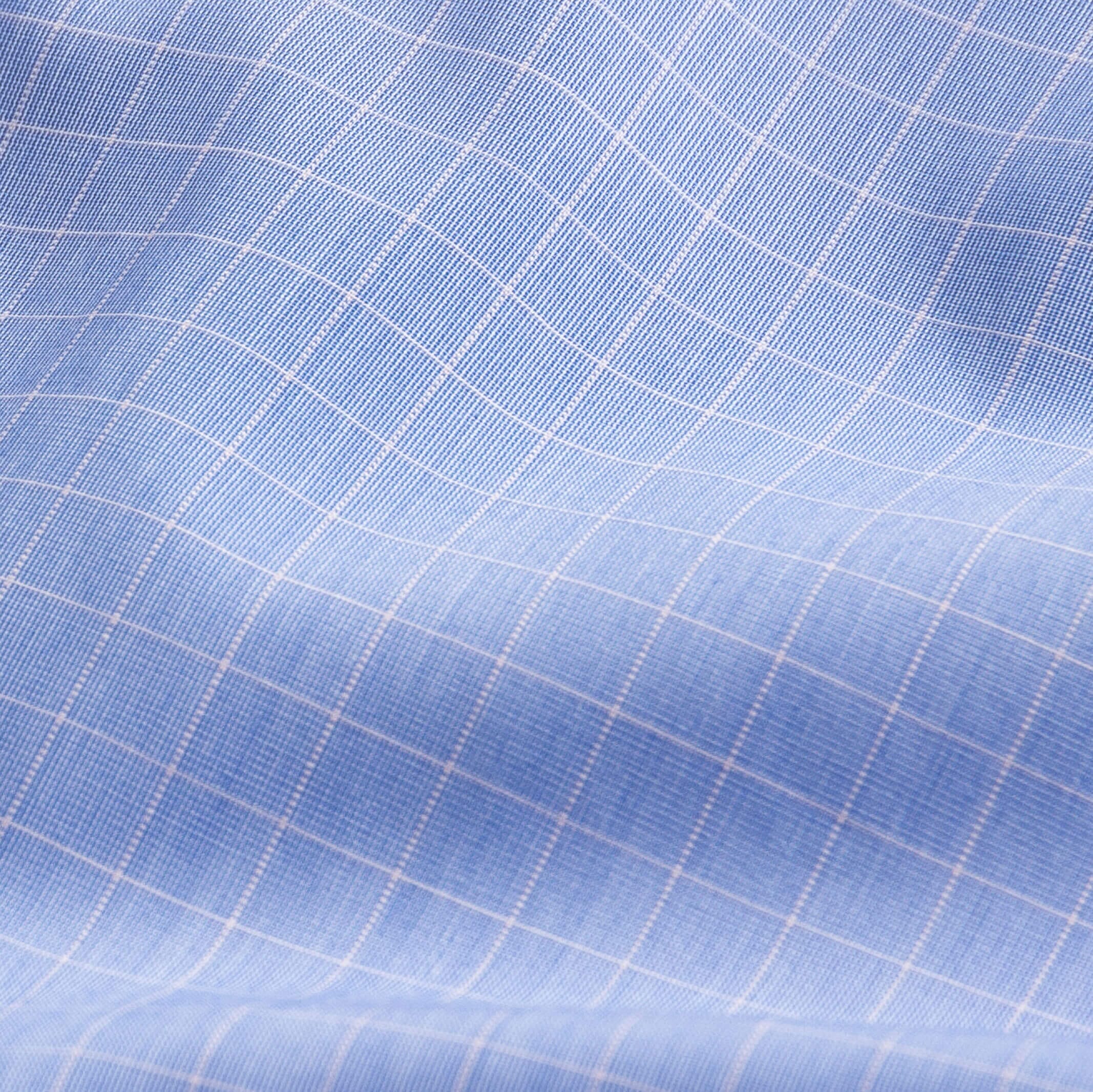The Blue Hardin Comfort Stretch Custom Shirt Custom Dress Shirt- Ledbury