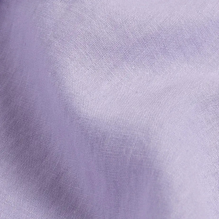 Lavender Barlotta linen fabric close-up - ultra-soft linen-viscose texture