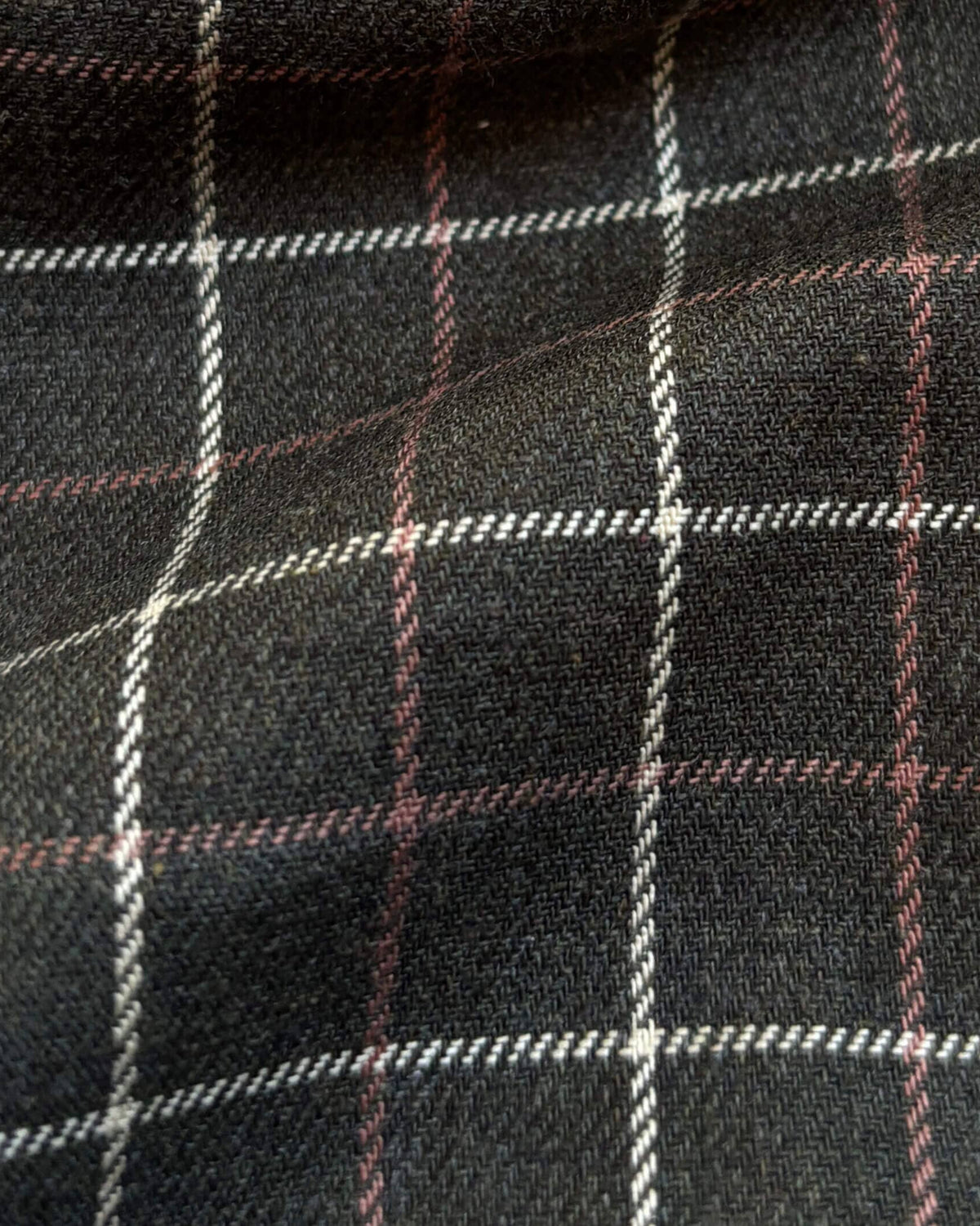 The Dark Olive Ronald Windowpane Custom Shirt Custom Casual Shirt- Ledbury