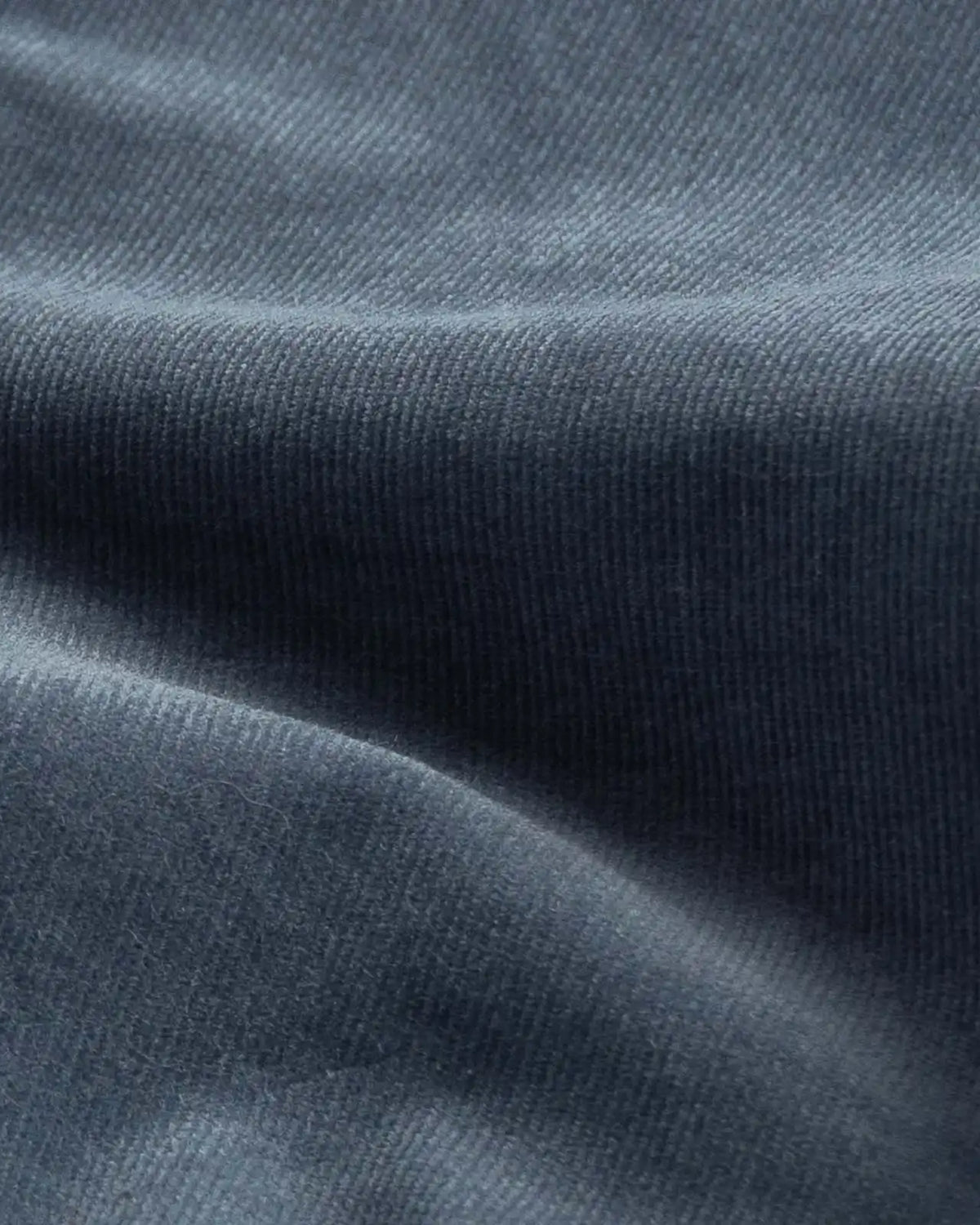 Foxcroft Corduroy fabric swatch - 100% cotton midweight micro cord with stretch in slate blue