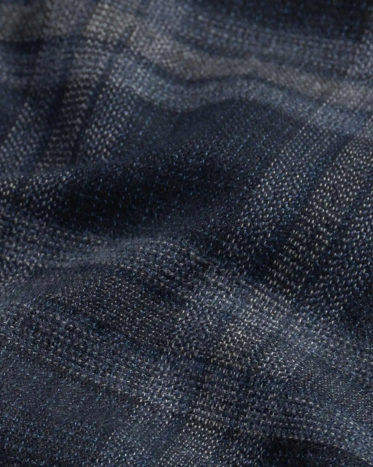 Close-up of dark blue fabric texture