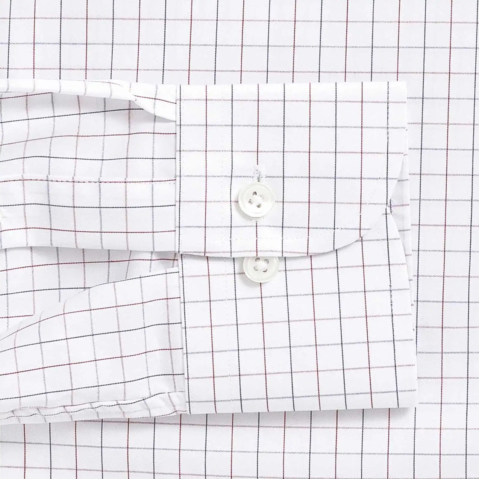 Easy-care dress shirt sleeve construction - durable Italian twill fabric