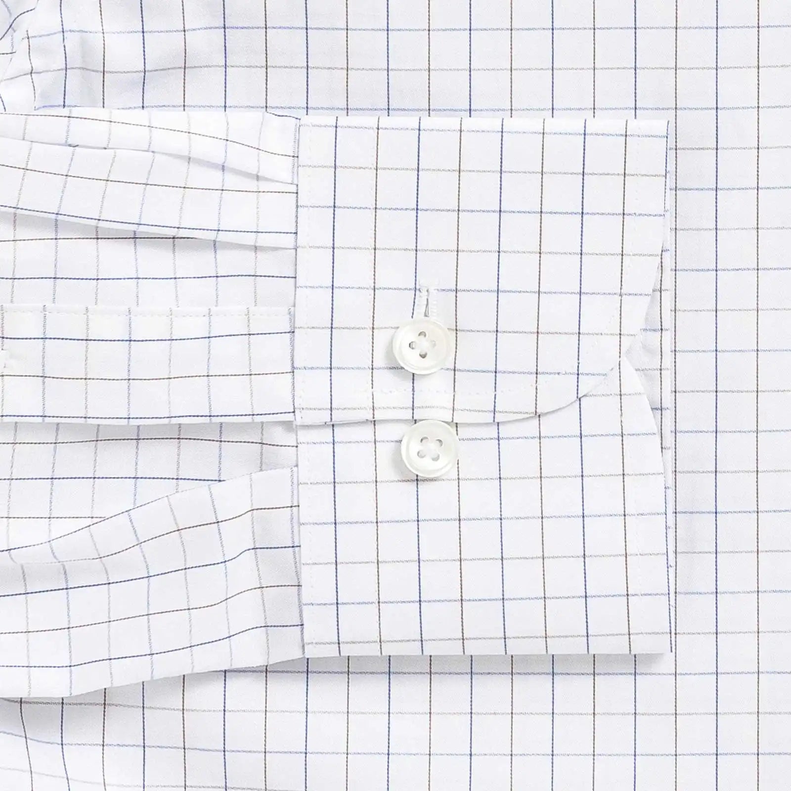 Easy-care dress shirt sleeve construction - durable Italian twill fabric