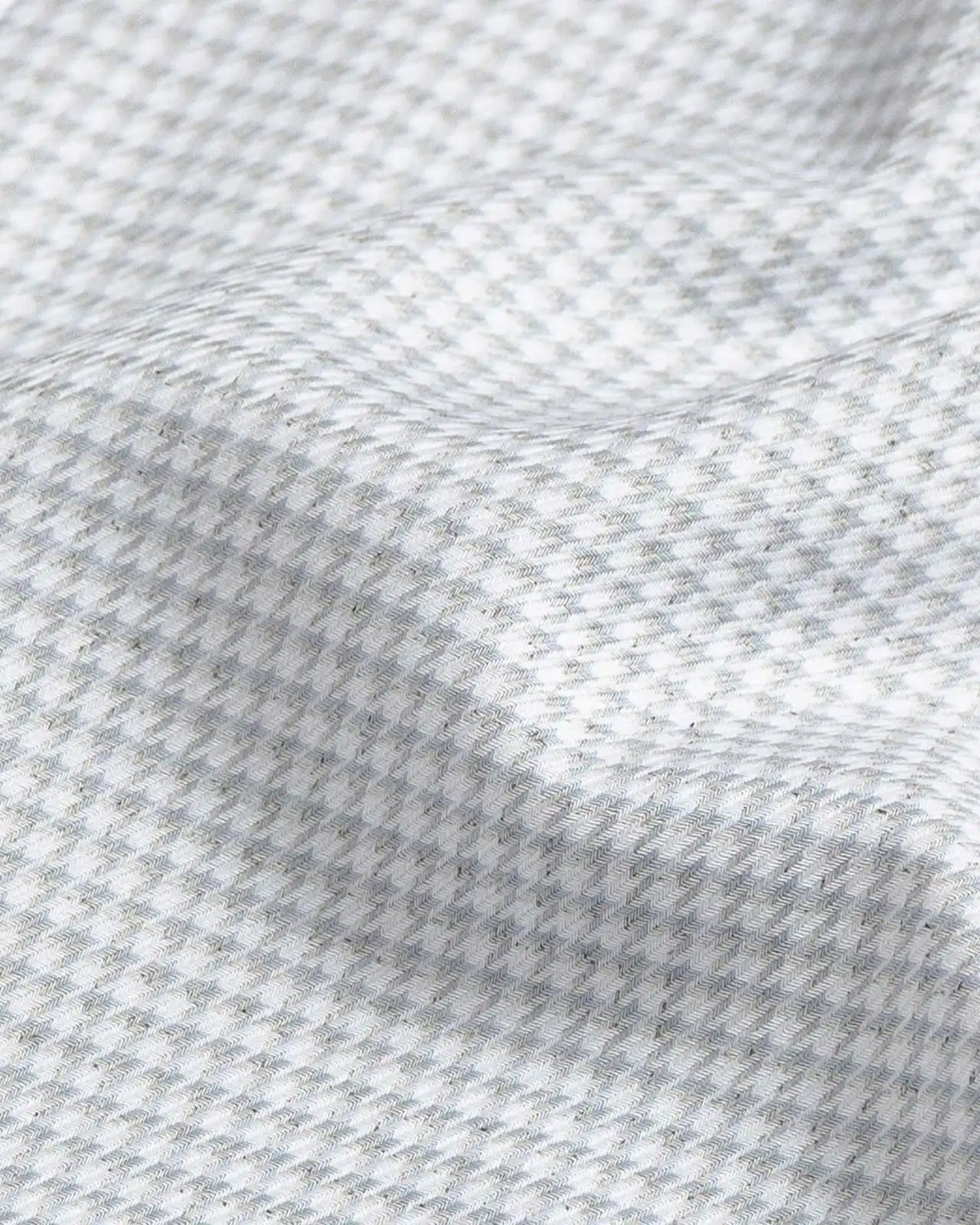 Custom dress shirt pewter houndstooth fabric detail