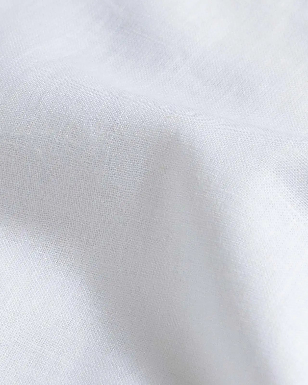 White garment-washed linen cotton fabric detail - Ledbury Culley casual shirt