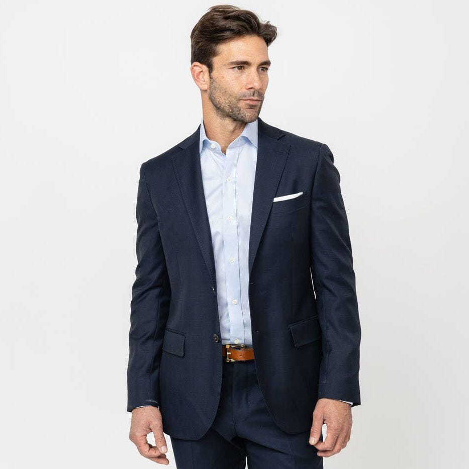 The Blue Fine Twill Spread Dress Shirt Dress Shirt- Ledbury