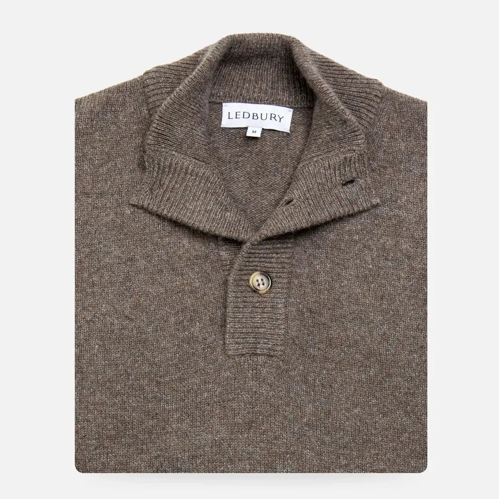 Seal Heather Brewer Mock Neck Sweater folded