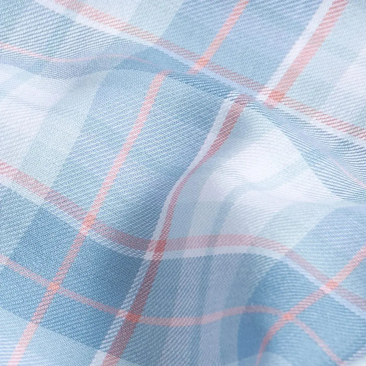 The Blue Mist The Burke Plaid Custom Shirt Custom Casual Shirt- Ledbury