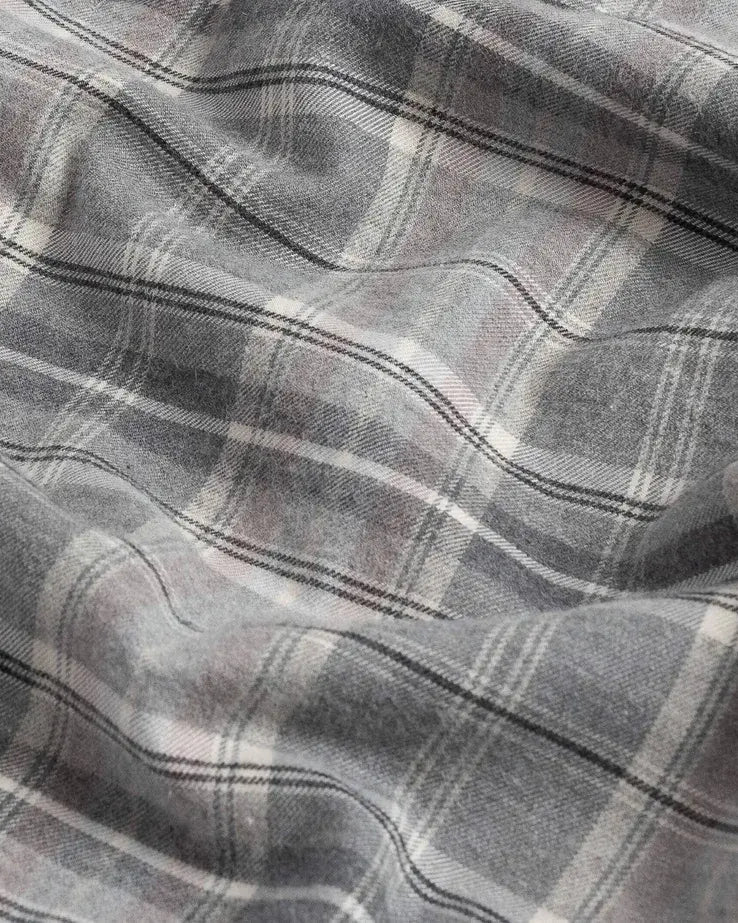 Callisto Plaid fabric swatch - 100% cotton lightweight brushed flannel texture
