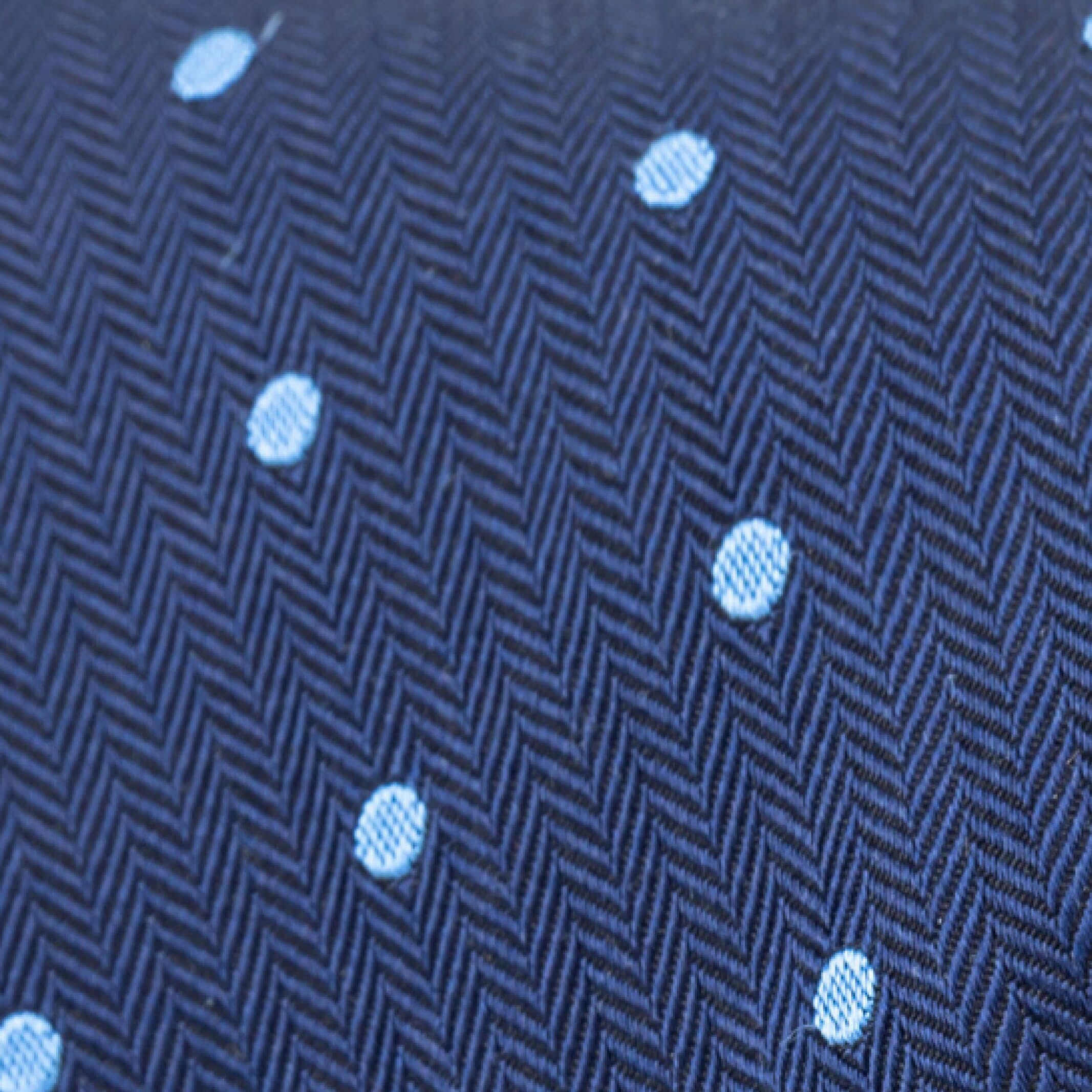 The Dark Blue Blaine Dot Tie Tie- Ledbury