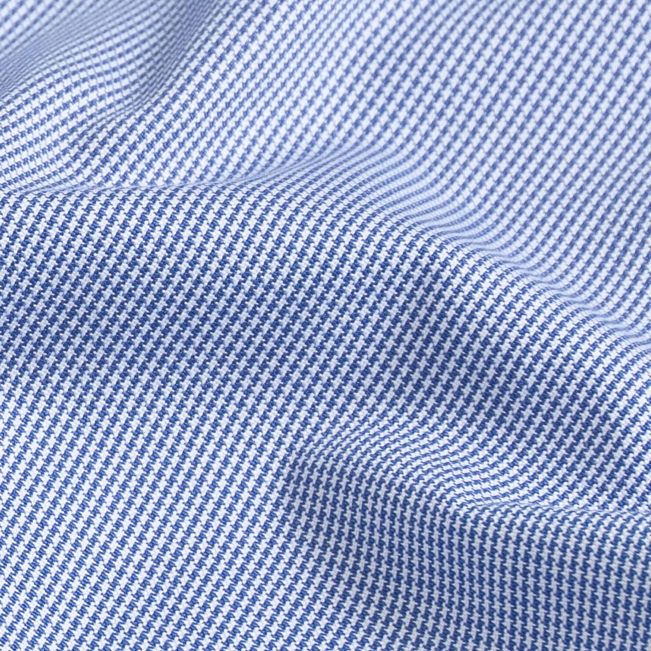 The Deep Sea Bayard Houndstooth Custom Shirt Custom Dress Shirt- Ledbury