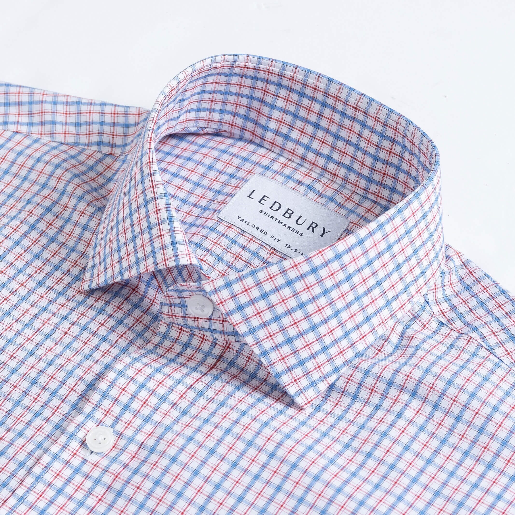 The Red Hallock Check Custom Shirt Custom Dress Shirt- Ledbury