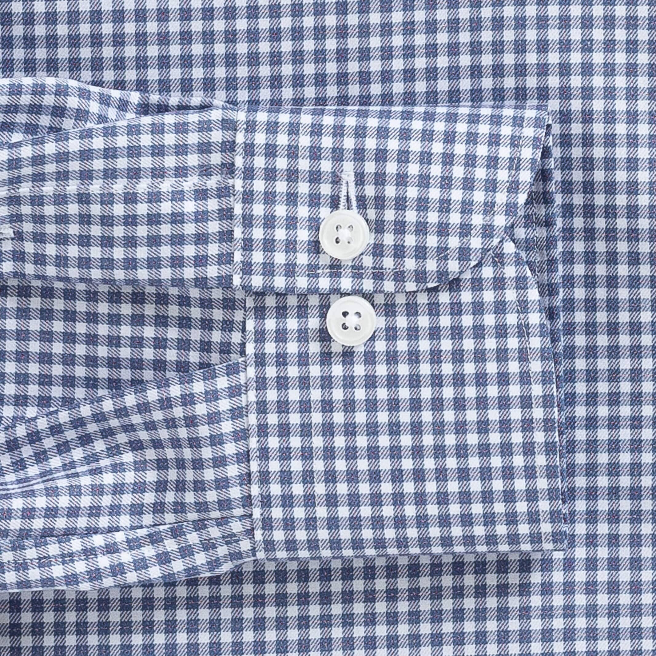 The Smoky Blue Touraine Check Dress Shirt Dress Shirt- Ledbury