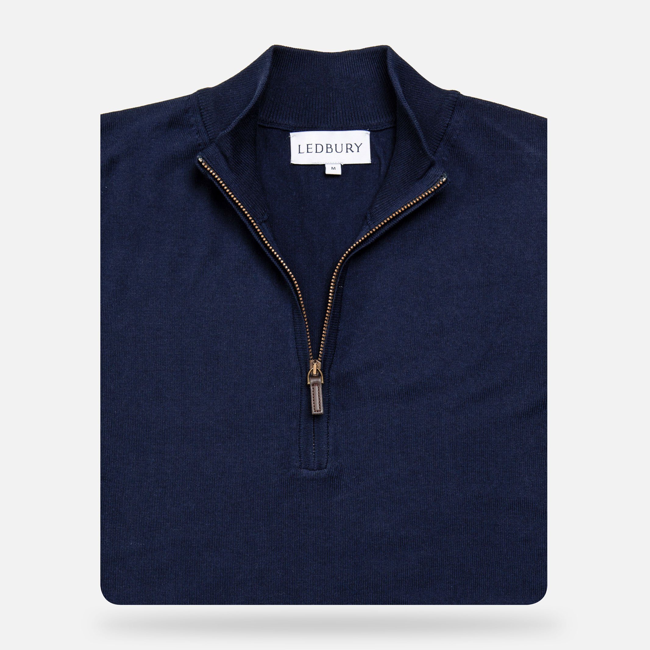 The Navy Easterley Half-Zip Sweater Sweater- Ledbury