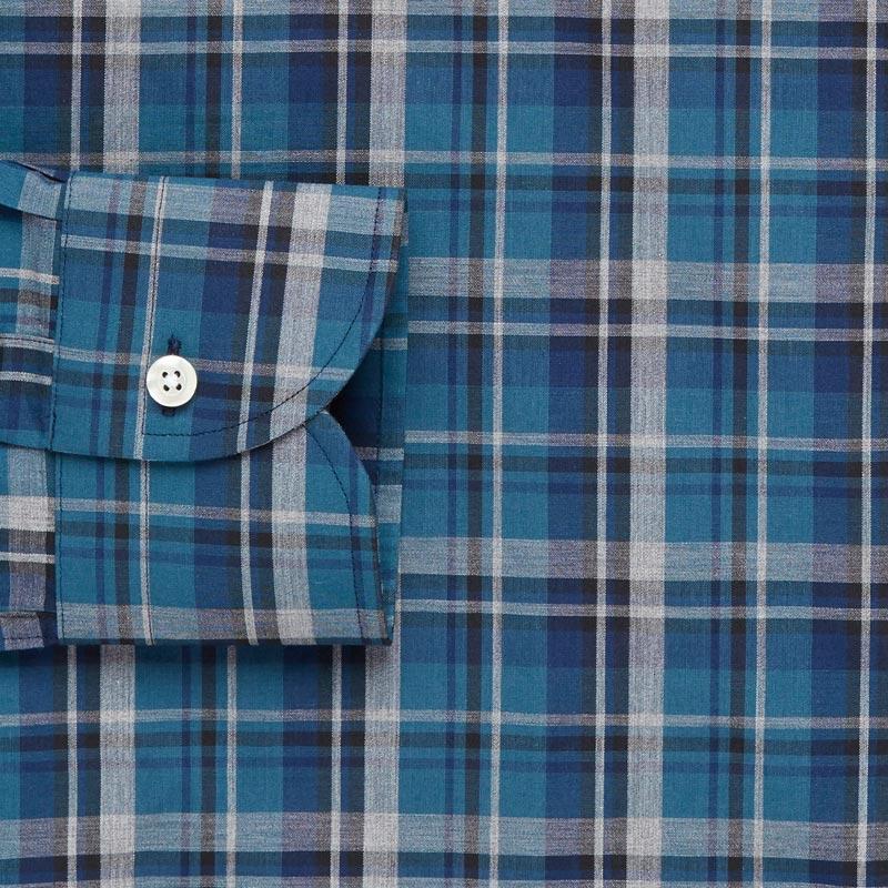 The Dark Blue Lanvale Plaid Casual Shirt Casual Shirt- Ledbury