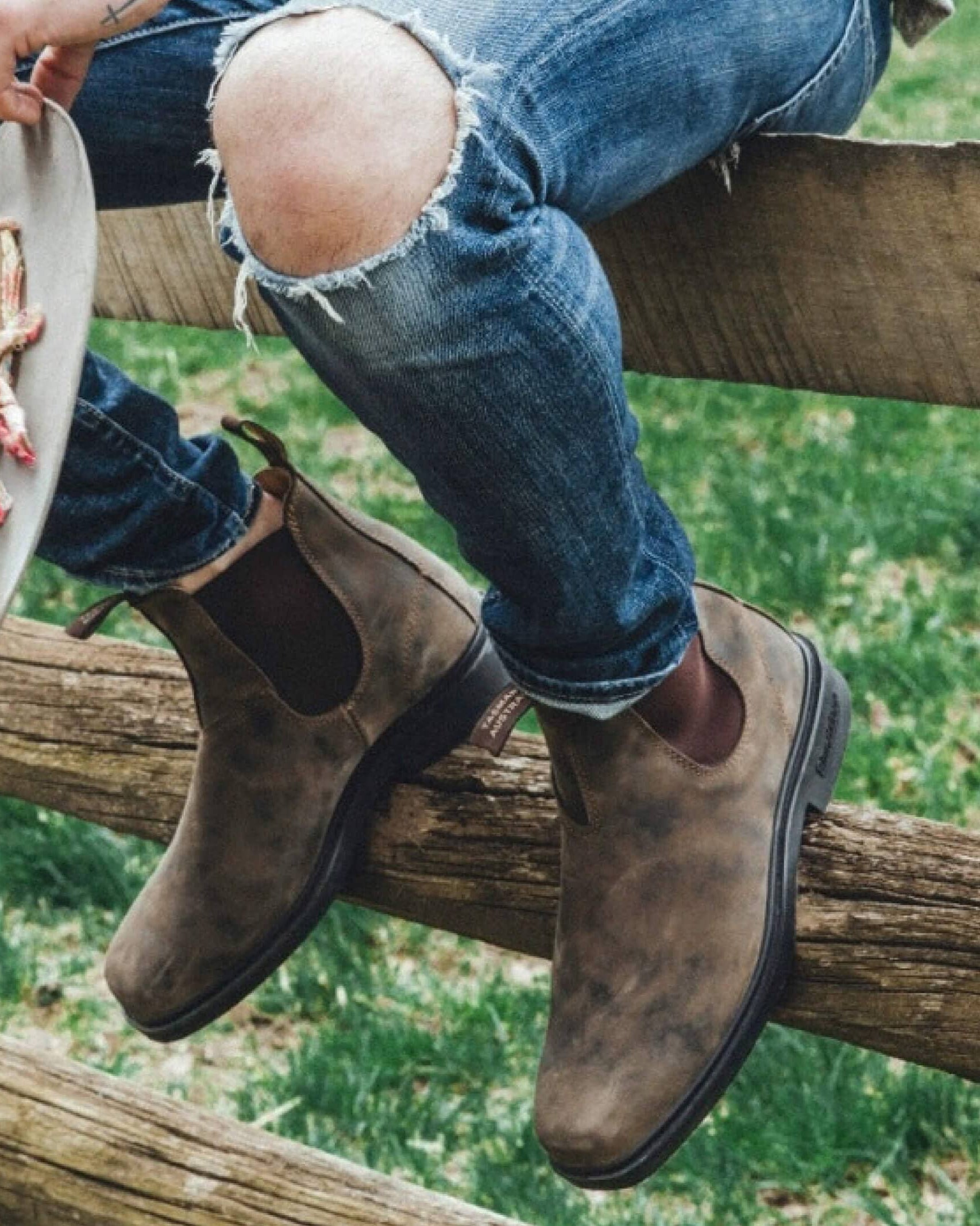 Blundstone Rustic Brown Dress Chelsea Boot Footwear- Ledbury