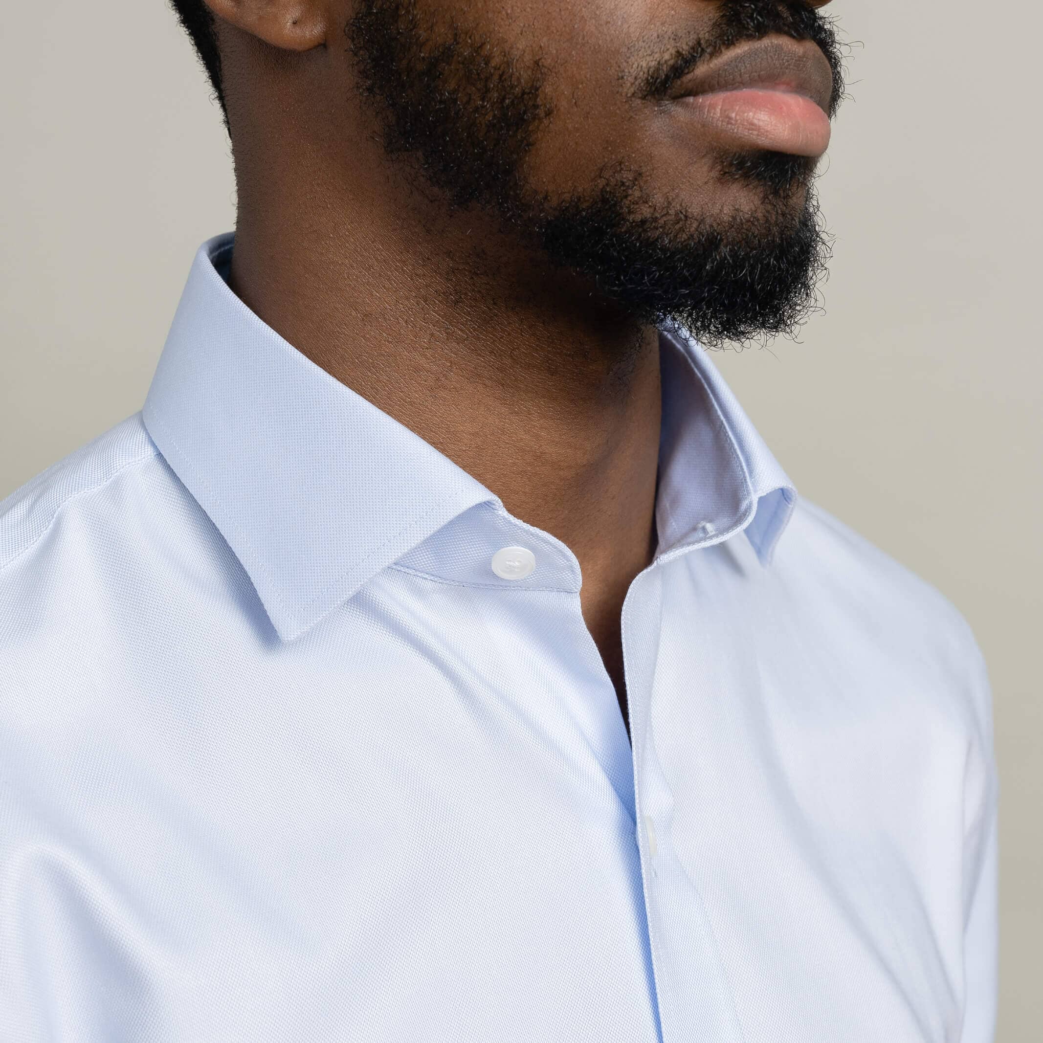 The Light Blue George Royal Oxford Custom Shirt Custom Dress Shirt- Ledbury