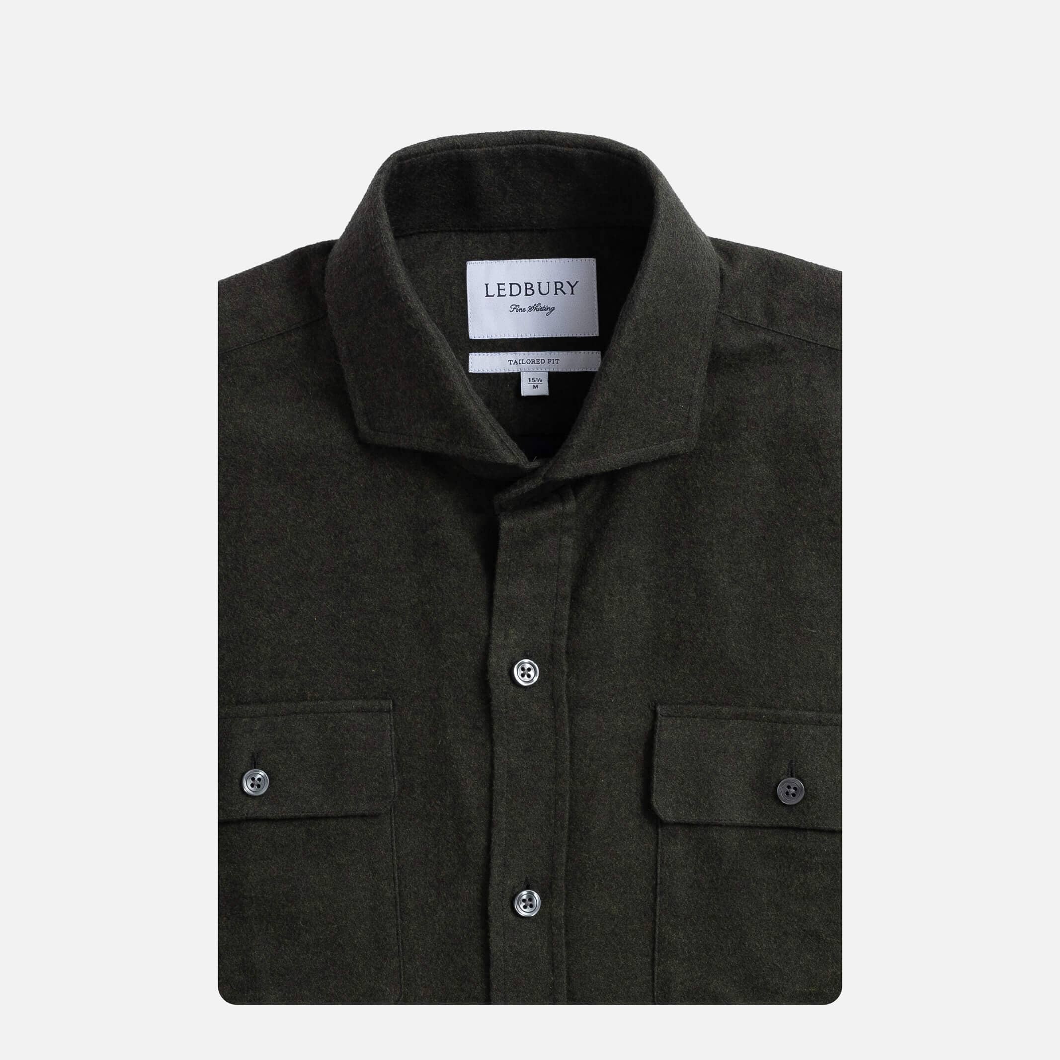 The Loden Heather Heyming Flannel Custom Shirt Custom Casual Shirt- Ledbury