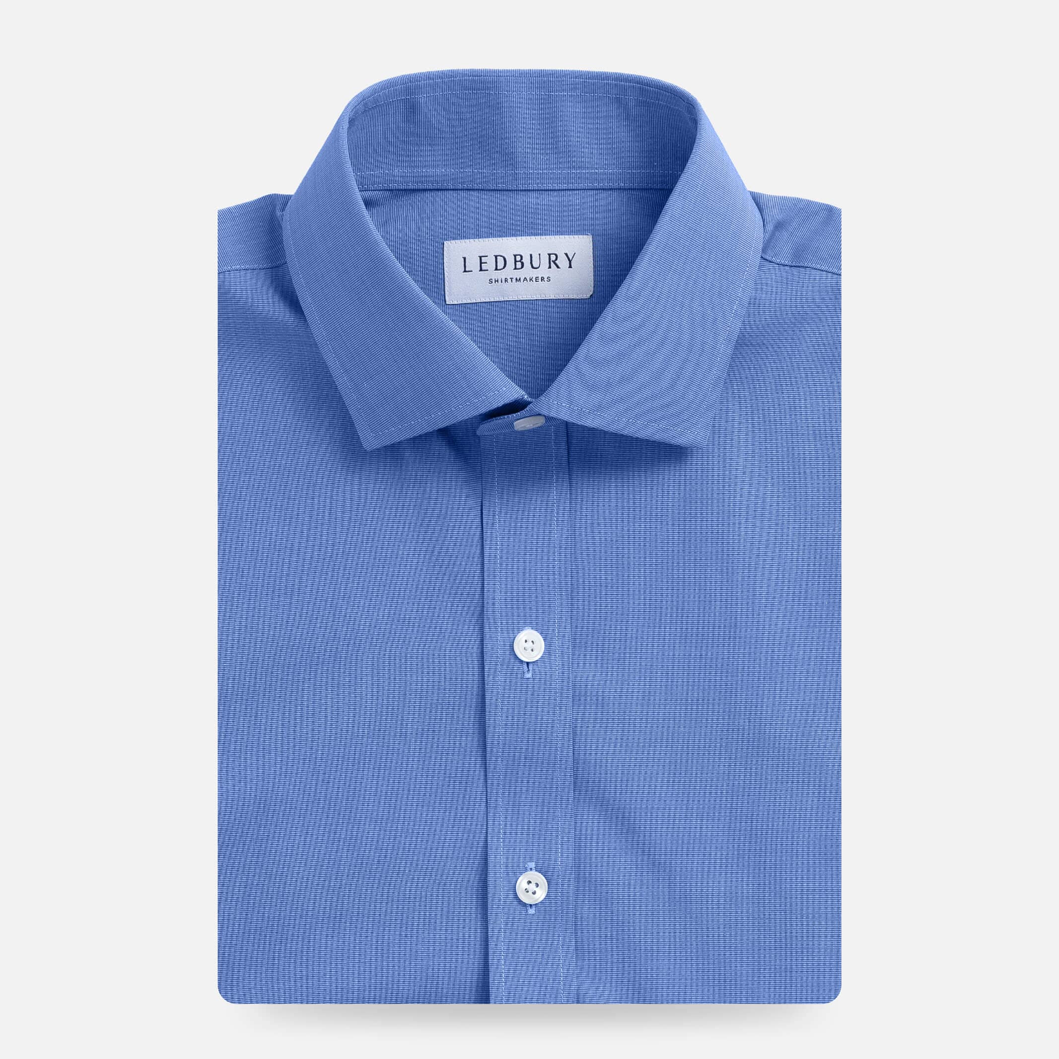 The Blue Pearce End on End Custom Shirt Custom Dress Shirt- Ledbury