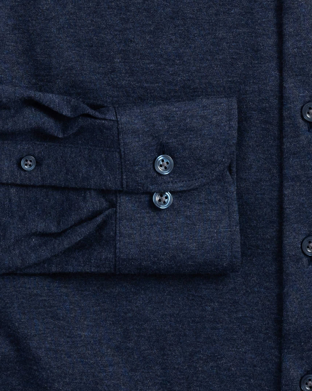 The Navy Heather Renton Brushed Jersey Custom Shirt Custom Casual Shirt- Ledbury
