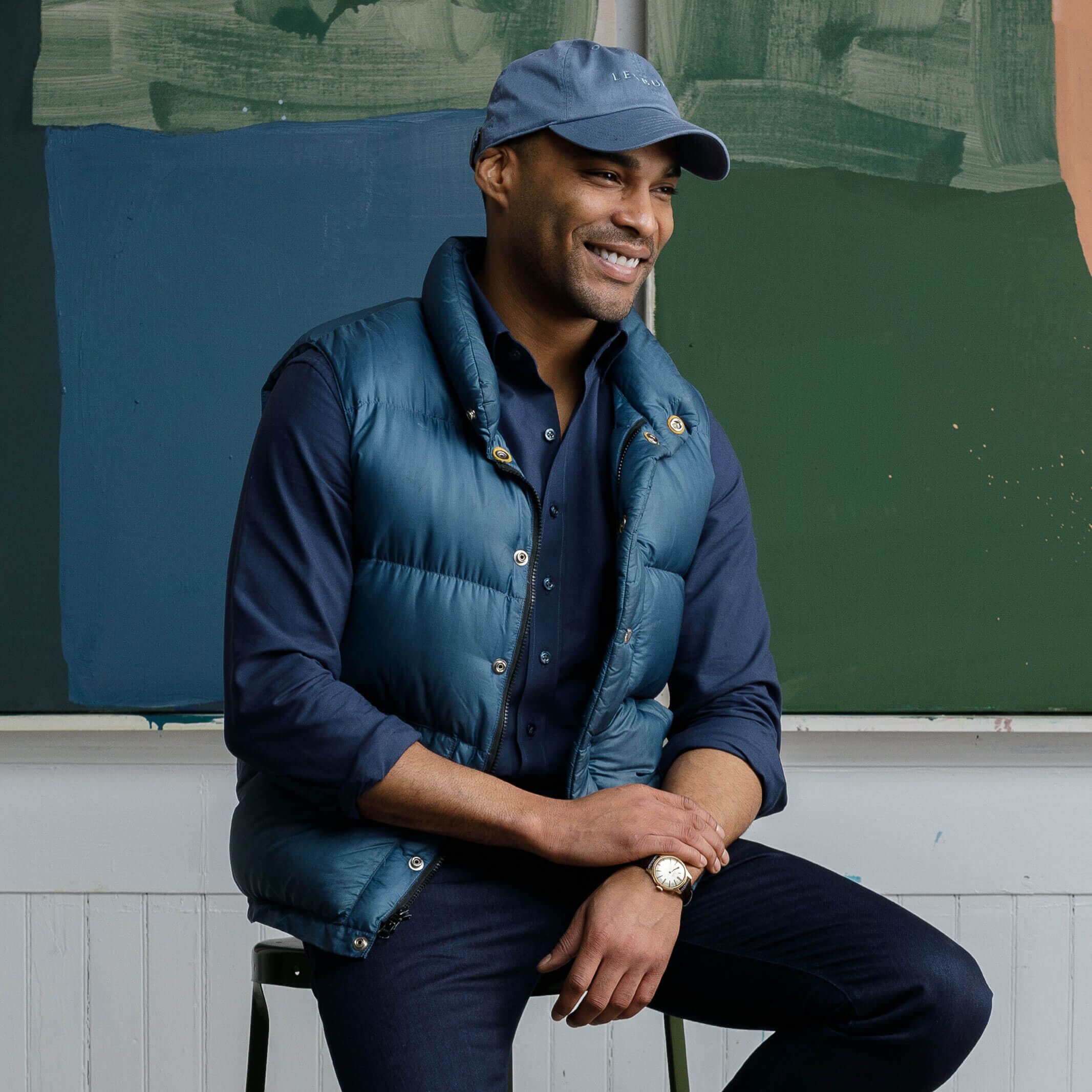 Ledbury Blue Washed Twill Hat Accessories- Ledbury