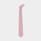 Full length view of the Pink Barone silk tie — 58 inches, modern width by Ledbury