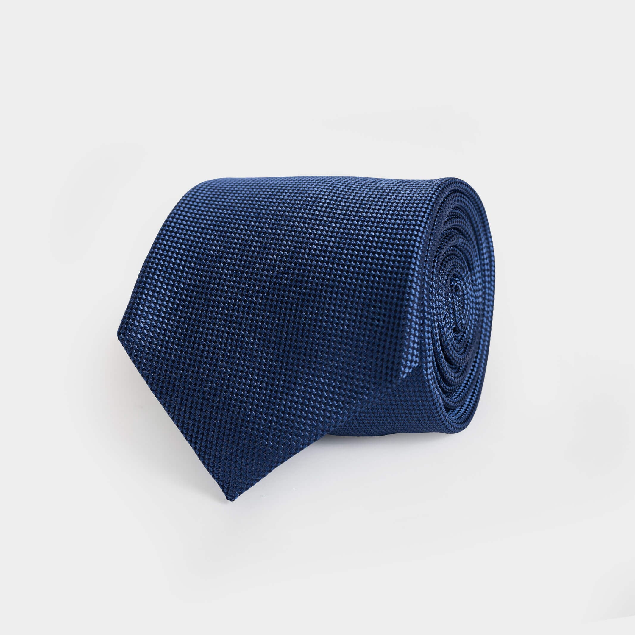 Blue Barone 100% silk jacquard tie — made in Italy by Ledbury