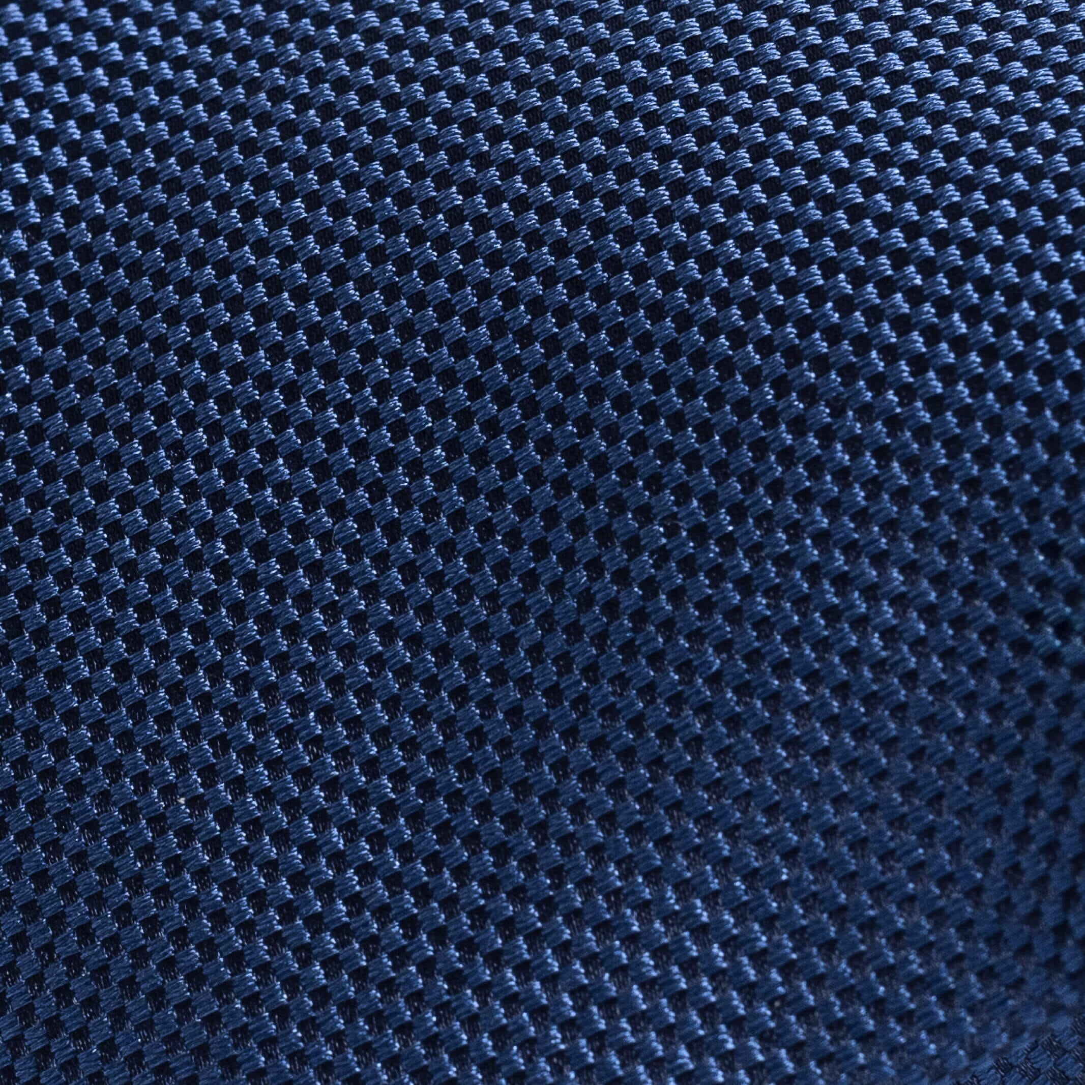 Blue Barone silk tie — jacquard weave detail, made in Italy by Ledbury