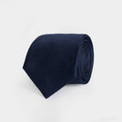 Navy Barone 100% silk jacquard tie — made in Italy by Ledbury