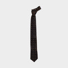 The Brown Fiore Silk Tie Tie- Ledbury