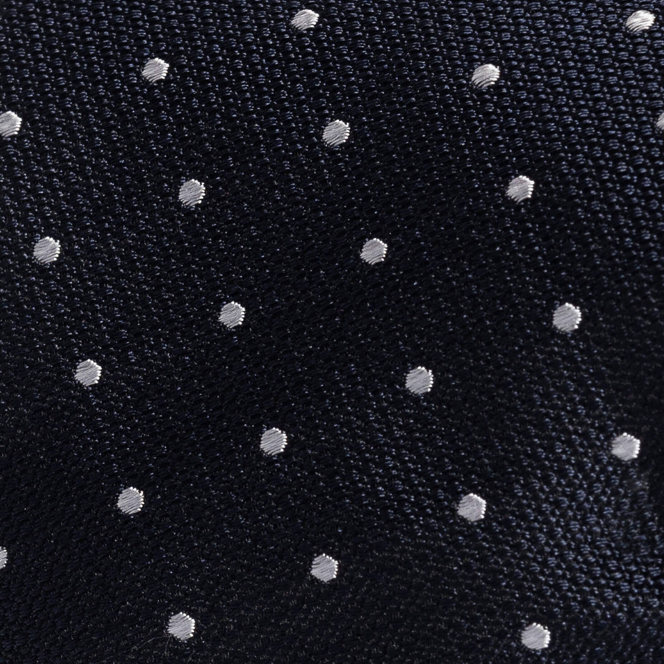 Navy Sarto silk tie — jacquard weave detail, made in Italy by Ledbury