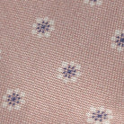Close-up of Ledbury Light Pink Moretti Floral Silk Tie showing printed floral pattern and sheen