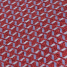 Close-up of Ledbury Red Acardi Silk Tie showing printed pattern and satin sheen