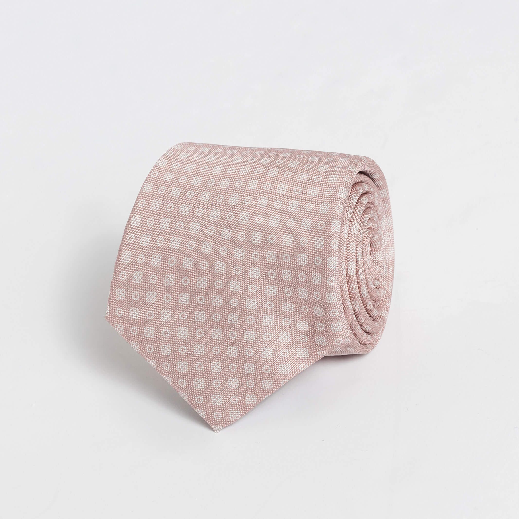 The Pink Arlo Silk Tie Tie- Ledbury