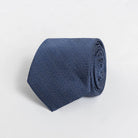 The Dark Blue Pavone Silk Tie Tie- Ledbury