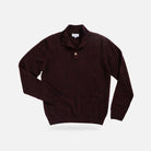 Dark Burgundy Brewer Mock Neck Sweater – front view | Ledbury
